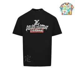 【今日特価】Louis Vuitton & Supreme コラボロゴドローイングプリント半袖