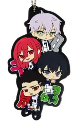 【中古】キーホルダー 潔世一＆凪誠士郎＆千切豹馬＆馬狼照英 ぎゅっきゃらラバーキーホルダー～二次選考～vol.2 「ブルーロック」