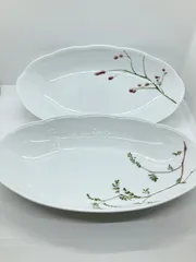 【新品】ナルミ　里花暦　ゆったりペアオーバルボウルセット　食器　洋食器　食器セット　皿　お皿　盛鉢　ボウル　大きめ　皿　お皿　おしゃれ　かわいい　贈り物　ギフト　プレゼント