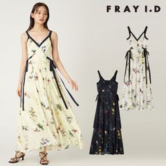 【爆速配送】【即納】フレイアイディー FRAY I.D ワンピース 25春夏 フルーツプリントサイドリボンキャミワンピース／ウォッシャブル ロング丈 ノースリーブ fwfo252211