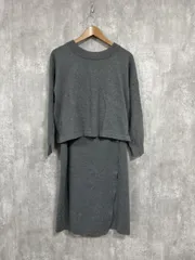 INDIVI インディヴィ ひざ丈 スカート ニット セットアップ size40/グレー ◆■ レディース