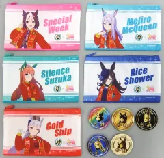 【中古】バッグ 全5種セット 缶バッジ付きポーチ 「ウマ娘 プリティーダービー×サントリーBOSS」 対象商品購入特典