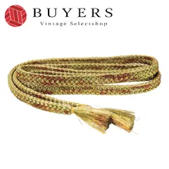 【中古】 帯締め 化学繊維 ゴールド マルチカラー 平組紐 小物 和装 呉服 和服 きもの レディース 女性