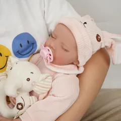 【新品 未使用】リボーンドール　超リアルな寝顔赤ちゃん人形45CM服付き17inch Reborn Dolls