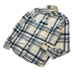 アバクロンビー＆フィッチ 長袖ネルシャツ Sサイズ オフホワイト系 【 シンプル アメカジ 】 ABERCROMBIE＆FITCH ●CB321