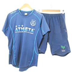 アスレタ ATHLETE セットアップ サッカー フットサル ウエア 上下 Tシャツ ハーフパンツ L O 紺 ネイビー 1007