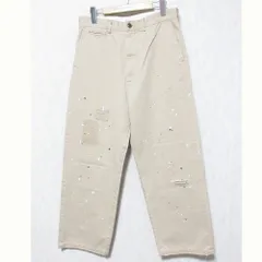 美品 24AW FRAMeWORK フレームワーク リペアペイントチノパンツ 24030220304030 38 ベージュ レディース 古着 中古 USED