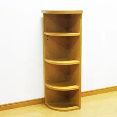 Color:ブラウン カウンター下収納ラック サイドコーナー WK-HKシリーズ (ダークブラウン)