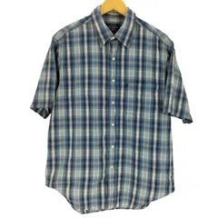 ポロジーンズカンパニーラルフローレン POLO JEANS COMPANY RALPH LAUREN RL 星条旗 ロゴ ピスタグ マドラスチェック S/S シャツ メンズ import：M 