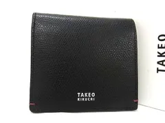 2024年最新】タケオキクチ 財布 二つ折り財布 黒（ブラック） takeo