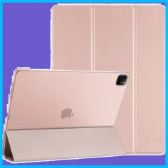 iPad Air 13インチ M2 (2024) ProCase iPad Pro 12.9 ケース 第6/5/4/3世代に適用（2022 2021 2020 2018） スリム 三つ折り スタンド スマートカバー Pencilのペアリングと充電に対応 - ピ