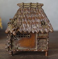 銅製 かやぶきの家 香薫炉 香炉 塔香 盤香 香炉 香道具 装飾品 工芸品 高岡銅器 香炉 | 松竹梅 月芳作 | 銅 | 喜泉堂