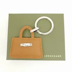 ロンシャン LONGCHAMP Roseau Key Ring キーホルダー キーリング チャーム ストラップ 美品 ブラウンのサムネイル
