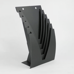 ダンボール製カタログスタンド「JAVARACK　J」A4サイズ　黒