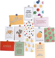 ドナリー おしゃれで可愛い ポストカード 10枚セット はがきサイズ 北欧 韓国 海外 インテリア 雑貨 ミニポスター(サニー 13枚セット)