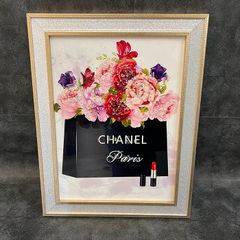 CHANELモチーフアート作品＋ブラックフレーム - メルカリ