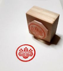 家紋スタンプ　『丸に五三の桐』　2.0ｃｍｘ2.0ｃｍ