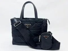 PRADA プラダ Re Nylon スモール パデッド トートバッグ ナイロン ブラック 2WAYバッグ ポーチ 1BG373 美品