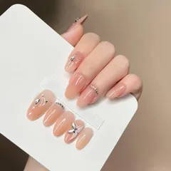 【新着商品】handmade nails 100% 繰り返し使える つけ爪 高級です グラデーションアーモンド 光沢 ロング かわいい ピンク シンプル おしゃれ 10枚入 成人式 人気 入学式 韓国 卒業式 春夏 結婚式 suit パーティー finger
