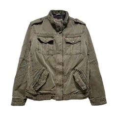 リーバイス Levi's ボアジャケット トラックジャケット ミリタリー ジャケット Mサイズ カーキ色 ブラウン系 古着 Z001