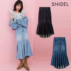 【爆速配送】【SALE40%OFF】【即納】スナイデル SNIDEL ボトムス 25春夏 デニムマーメイドスカート ロング丈 フレア swfs252027