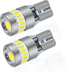 Briteye T10 LED ポジションランプ 爆光 ホワイト 超集光レンズ内蔵 超拡散角360° W5W LED バルブ 汎用 12V 車用 ライセンスランプ/ナンバー灯/ルームランプ 交換用 ウェッジ球 【アップグレード版】2個入