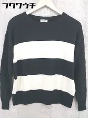 ◇ JOURNAL STANDARD ジャーナルスタンダード ボーダー 長袖 ニット セーター ブラック ホワイト レディース  【1002802227363】