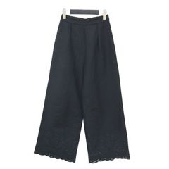 良好 ne Quittez pas ボーダー へムラ レース ギャザー パンツ - メルカリ