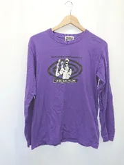 ◇ Θ Ray BEAMS レイ ビームス イラスト 長袖 ロンＴ カットソー サイズ表記なし パープル レディース E  【1506180007482】