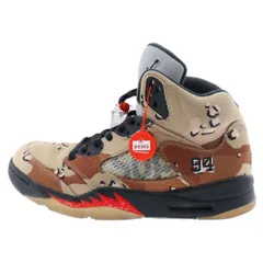 た*ん様 美品　NIKE supreme エアジョーダン5 /27.5(US9. NIKE Air Jordan 5 Supreme White エアジョーダン5 シュプリーム