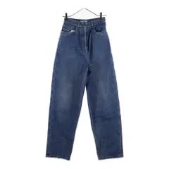 美品 『PRADA』 プラダ (44S) デニム風タイトフィットパンツ オフィス プラダ PRADA ウォッシュ加工 タイトフィット 半袖 デニム