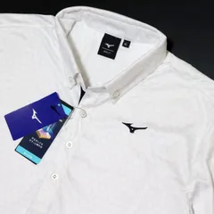 ○送料390円可能商品 ミズノ ゴルフ MIZUNO GOLF 新品 メンズ 吸汗速乾 半袖 ボタンダウン ポロシャツ 白[E2JA2068011N-2XL]一 三 零★QWER