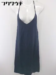 ◇ BEAUTY & YOUTH UNITED ARROWS サテン バックジップ キャミソール ロング ワンピース ネイビー レディース  【中古】 【1201240001089】