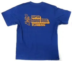 【中古】Tシャツ マリオ(PLUMBING) グラフィックTシャツ ブルー XLサイズ 「ザ・スーパーマリオブラザーズ・ムービー × UT」