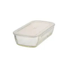 HARIO(ハリオ) 日本製 耐熱ガラス製 保存容器 角 900ml BUONO kitchen KSTL-90-TW クリア
