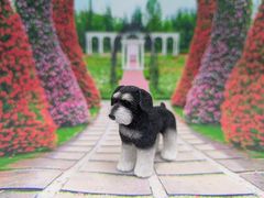 かわいい犬のおしりマグネット　シュナウザー　犬　マグネット