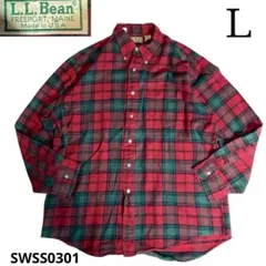 USA製llbean エルエルビーンネルチェックシャツL