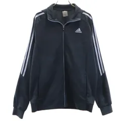 adidas アディダス 総柄 トラックジャケット L チャコール ジャージ メンズ 古着