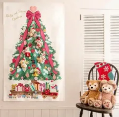 ダッフィー - ダッフィー　ぬいぐるみ　タペストリー　クリスマスツリー ダッフィー - 【クリスマスツリー タペストリー】ダッフィーの