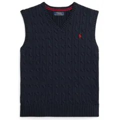 【新品】ラルフローレン ケーブル編みVネックベストII