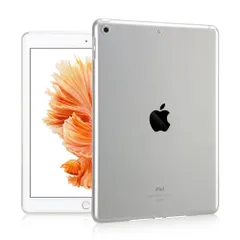 iPad 9.7インチ 第5世代2017/第6世代2018年版用 TPU クリア ソフト バック カバー 透明 背面 ケース 落下防止 (クリア、ブラック、ゴールド)3色