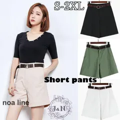 パンツ ショートパンツ レディース ハーフパンツ 夏 ハニーズ ベルト付き ポケット付き 無地 カジュアル 着痩せ おしゃれ 30代 40代 50代