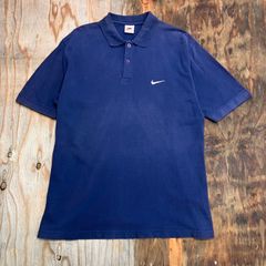 レア 90s NIKE ハーフジップポロシャツ 刺繍ロゴ ビッグシルエット