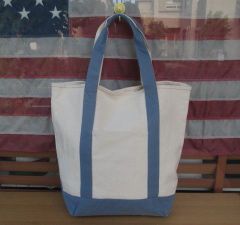 コネさん L.L.Bean✨トートバッグ USA ナチュラル ネイビー M - メルカリ