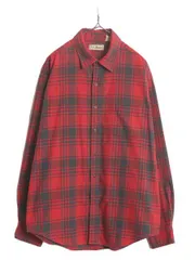 【お得なクーポン配布中!】 80s エルエルビーン チェック フランネル 長袖 シャツ メンズ XL / 古着 80年代 ヴィンテージ LLBean 長袖シャツ ネルシャツ 大きいサイズ
