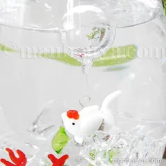 浮き玉 ガラス細工 金魚 インテリア 雑貨 フロート 浮き球 キンギョ 丹頂