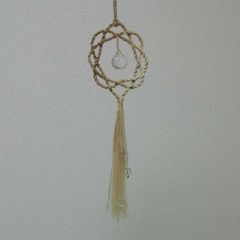 ⛩️精麻のサンキャッチャー✨共に生きる空間飾り　相生結び&15mm水晶