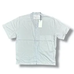 未使用品 CAMIEL FORTGENS ノーカラー スウェット シャツ S/S カミエルフォートヘンス サックス系 M  81272A3のサムネイル