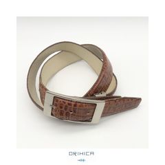 ORIHICA オリヒカ ベルト 10 オフィス ビジネス デイリー 型押し メンズ ブラウン Lサイズ USED