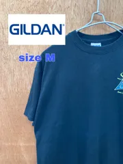 GILDAN  ギルダン　Tシャツ　ワンポイント　両面プリントTシャツ　ブラック　黒　Mサイズ